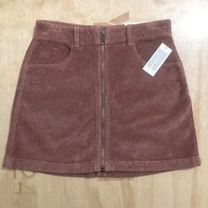 AEO A-Line High Rise Corduroy Mini Skirt NWT Dusty Pink